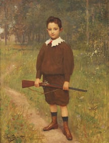 Victor Gabriel Gilbert (French, 1847-1933) Le Petit Chasseur au Fusil, 1897