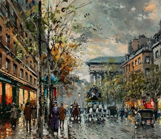 Antoine Blanchard (French, 1910-1988) Boulevard de la Madeleine