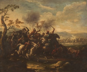 Follower of Jacques Courtois (French, 1621-1675) Military Skirmish