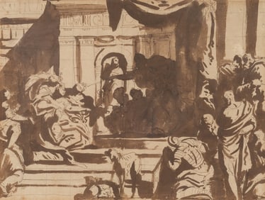Attributed to Giovanni Coli (Italian, 1643-1681) Esther Before Ahasuerus