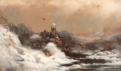 Lemuel Maynard Wiles (American, 1826-1905) Storming the Fort, 1873