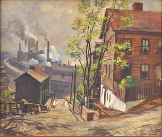 Everett Longley Warner (American, 1877-1963) Houses and Factories