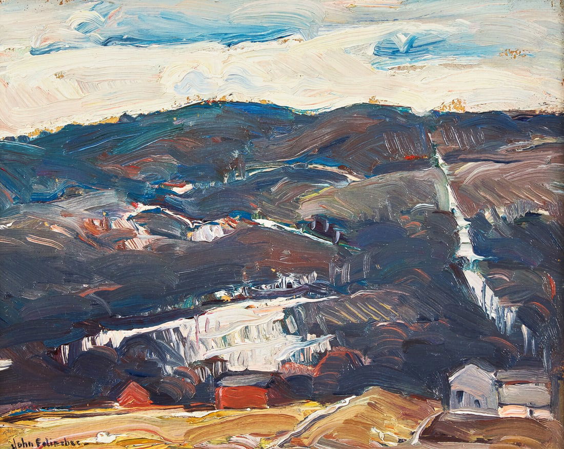 John Fulton Folinsbee (American, 1892-1972) Catskill Foothills (Winter) (1 of 3)