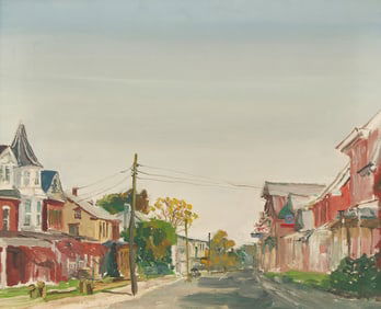 Walter Emerson Baum (American, 1884-1956) Pennsburg Street, 1950