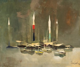 Nicola Simbari (Italian, 1927-2012) Luci Sul Mare, 1957
