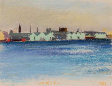 Wolf Kahn (American/German, 1927-2020) Over to Brooklyn, 1981