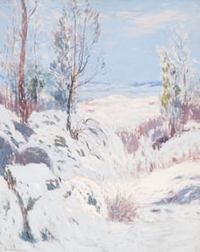 Leonard Ochtman (American, 1854-1935) Cos Cob Winter