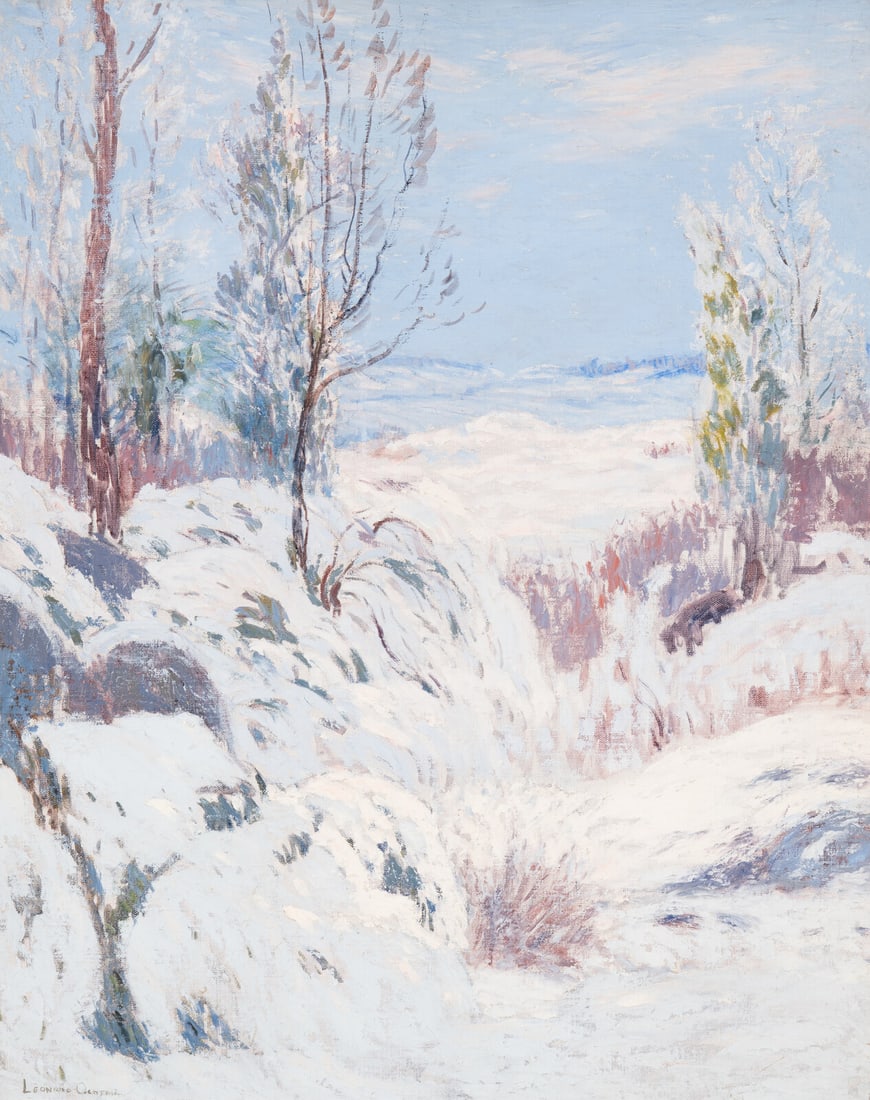 Leonard Ochtman (American, 1854-1935) Cos Cob Winter (1 of 3)
