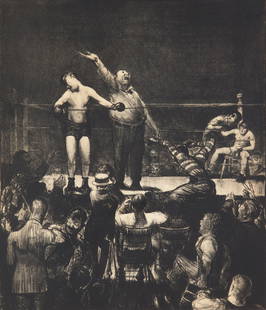 George Bellows (American, 1882&#8211;1925) Introducing the Champion, 1916: George Bellows (American, 1882&#8211;1925) Introducing the Champion, 1916 lithograph signed in pencil Geo Bellows (lower right) Image size: 24 3/4 &#215; 20 7/8 in. Property from the Ingersoll Family
