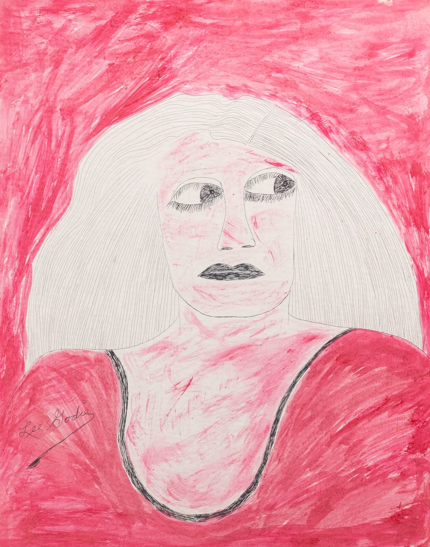 Lee Godie (American, 1908-1994) Untitled (1 of 3)