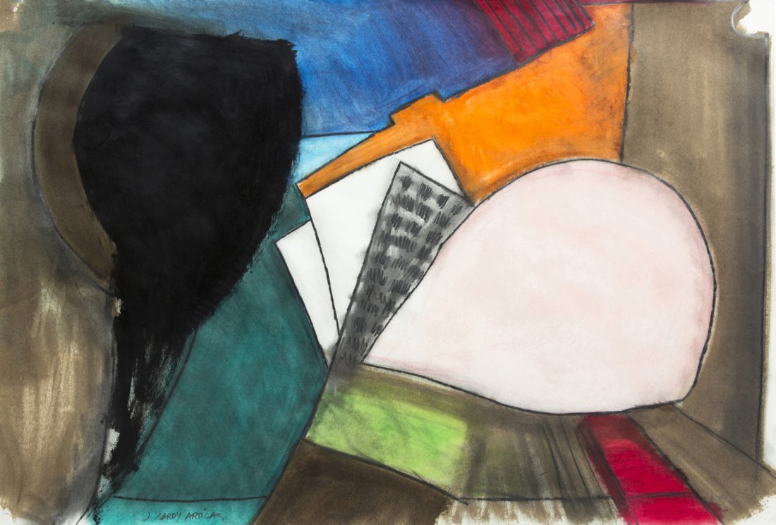 Jose Gardy Artigas, (French, b. 1938), Untitled: Jose Gardy Artigas (French, b. 1938) Untitled oil and pastel on paper signed J. Gardy Artigas (lower left) 29 1/4 x 43 inches. Property from the Collection of Mr. Byron Weis, Chicago,