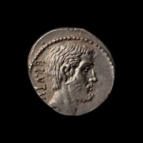 [ANCIENTS] ROMAN REPUBLIC. Q. Servilius Caepio Brutus (M. Junius Brutus) as Moneyer (54 BC). Ar