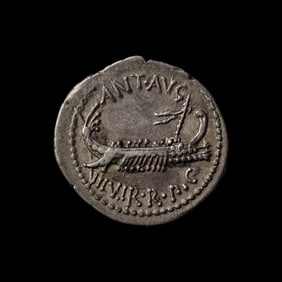 [ANCIENTS] ROMAN REPUBLIC. Mark Antony- 15th Legion (c. 30 BC). Ar Denarius (3.4 g).