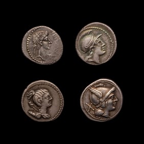 [ANCIENTS] ROMAN REPUBLIC. A Group of Four Ar Denarii