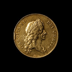 [ENGLAND] A 1670 Charles II Five-Guinea Gold Coin