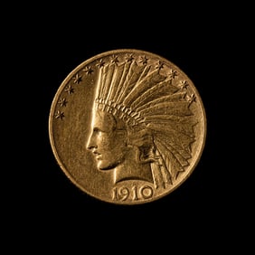A 1910-S Indian Head $10 Gold Coin