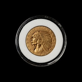 A 1915 Indian Head $5 Gold Coin
