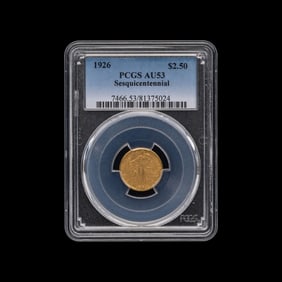 A 1926 Sesquicentennial Commemorative $2.50 Gold Coin [PCGS AU 53]