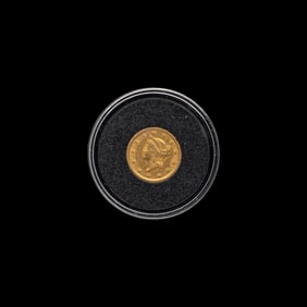 An 1853-O Liberty Head $1 Gold Coin