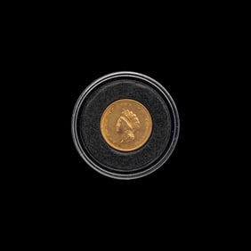 An 1854 Indian Princess $1 Gold Coin