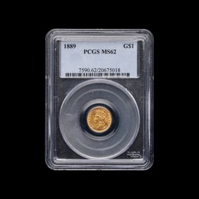 A 1889 Indian Princess $1 Gold Coin [PCGS MS62]