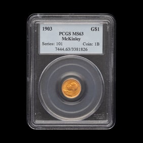 A 1903 William McKinley Commemorative $1 Gold Coin [PCGS MS63]