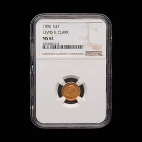 A 1905 Lewis and Clark Commemorative $1 Gold Coin [NGC MS62]