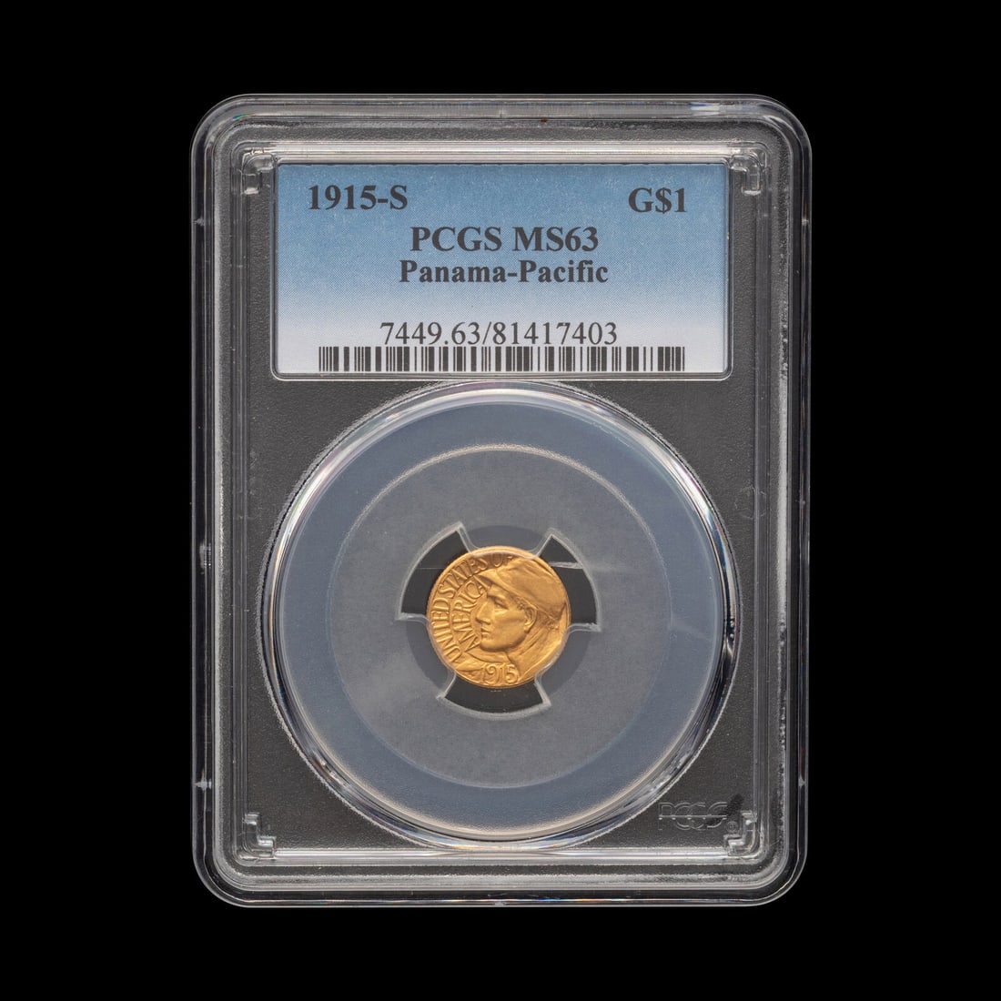 A 1915-S Panama-Pacific Exposition $1 Gold Coin [PCGS MS63] (1 of 2)
