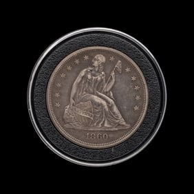 An 1860-O Seated Liberty $1 Coin