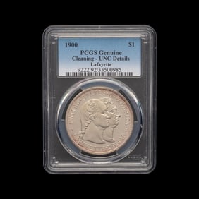 A 1900 Lafayette Commemorative $1 Coin [PCGS UNC Details-Cleaned]