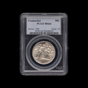 A 1935 Connecticut Commemorative 50c Coin [PCGS MS64]