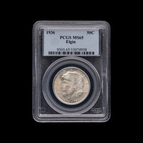 A 1936 Elgin Commemorative 50c Coin [PCGS MS65]