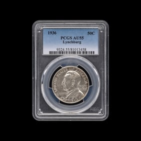 A 1936 Lynchburg Commemorative 50c Coin [PCGS AU55]
