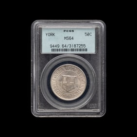 A 1936 York County Commemorative 50c Coin [PCGS MS64]