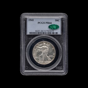 A 1941 Walking Liberty 50c Proof [PCGS PR66; CAC Green Sticker]