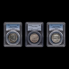 Three Graded Commemorative 50c Coins