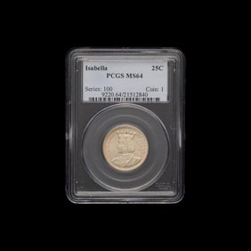 An 1893 Isabella 25c Coin [PCGS MS64]
