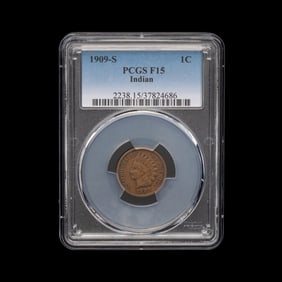 A 1909-S Indian Head 1c Coin [PCGS F15]