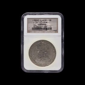 [SPANISH EMPIRE] A 1782-MO El Cazador: Shipwreck Salvage 8 Reales Coin [NGC Geniune Shipwreck
