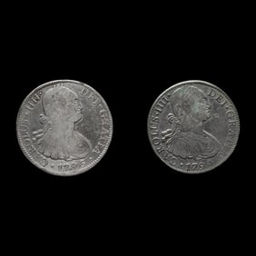 [SPANISH EMPIRE] Two Charles IV 8 Reales Silver Coins