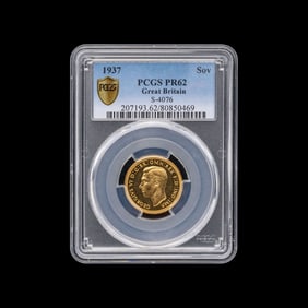 [GREAT BRITAIN] A 1937 George VI Gold Sovereign Proof [PCGS PR62]