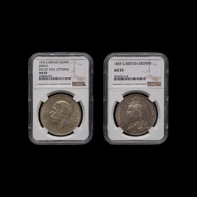 [GREAT BRITAIN] Two Graded Crown Coins