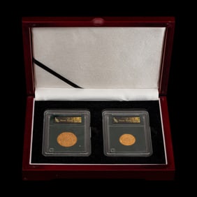 [CUBA] A 1916 5 Peso and 10 Peso Gold Coin; Two Coins Total