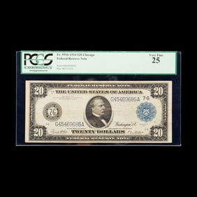 A Series 1914 $20 Federal Reserve Note [PCGS-C VF25]