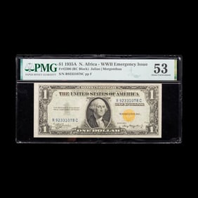 A Series 1935A Emergency Issue: North Africa $1 Silver Certificate [PMG AU53]