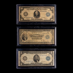 A Group of Three Large-Size Notes