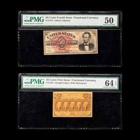 [FRACTIONAL CURRENCY] A Group of Two Notes