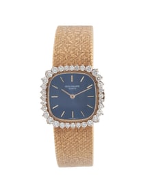 PATEK PHILIPPE, YELLOW GOLD AND DIAMOND WATCH