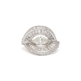 DIAMOND AND PLATINUM RING