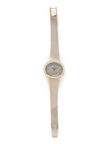 OMEGA, WHITE GOLD AND DIAMOND WATCH